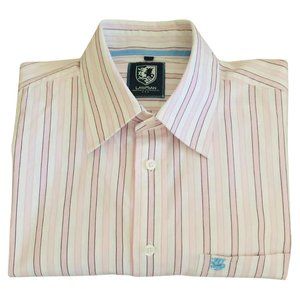 NWOT, LawMan Jeans Striped Dress Shirt - Size 180/92A - XL